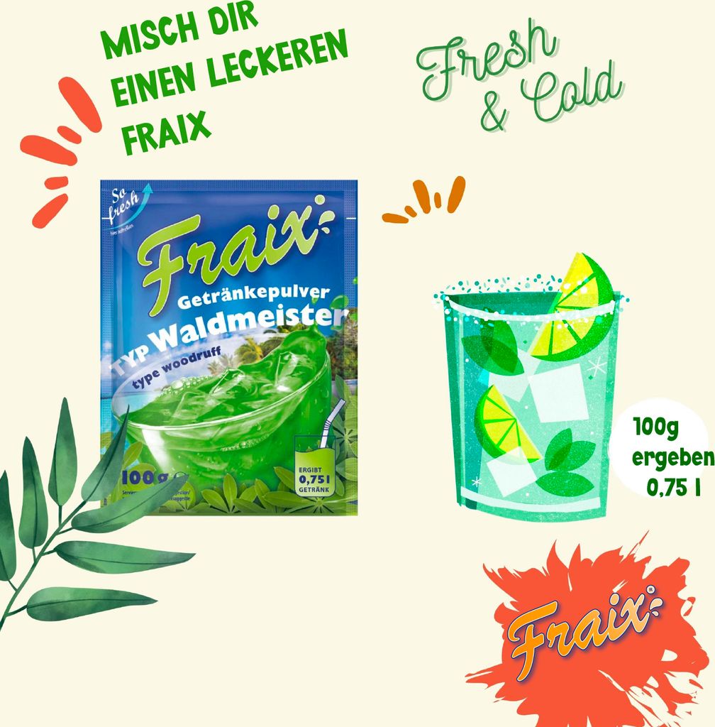 FRAIX Getränkepulver Waldmeister, 25er Pack | Kaufland.de