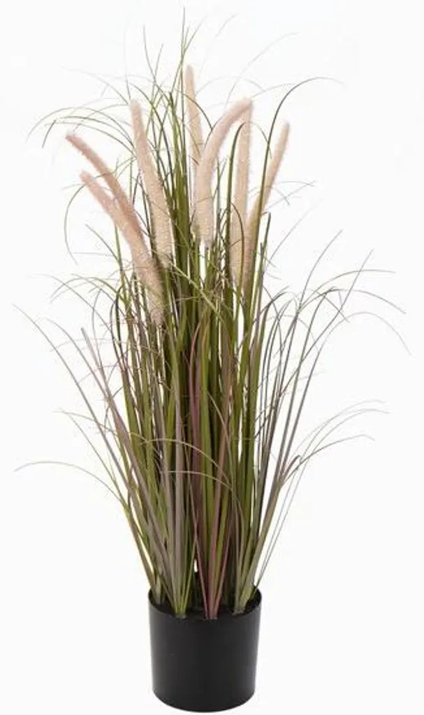 Plante artificielle rose 70 cm, gazon queue de renard pour coin sombre