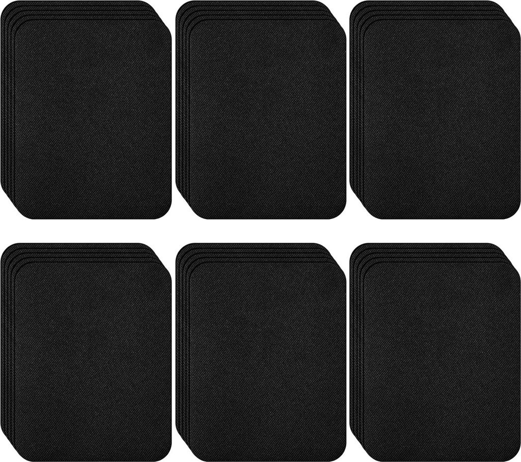 Eisen aufbügelbare Patches 30 Stück - 9,7 x 12,7 cm - Aufkleber Denim Jeans Reparaturset für DIY Taschen und Kleidung (Schwarz)