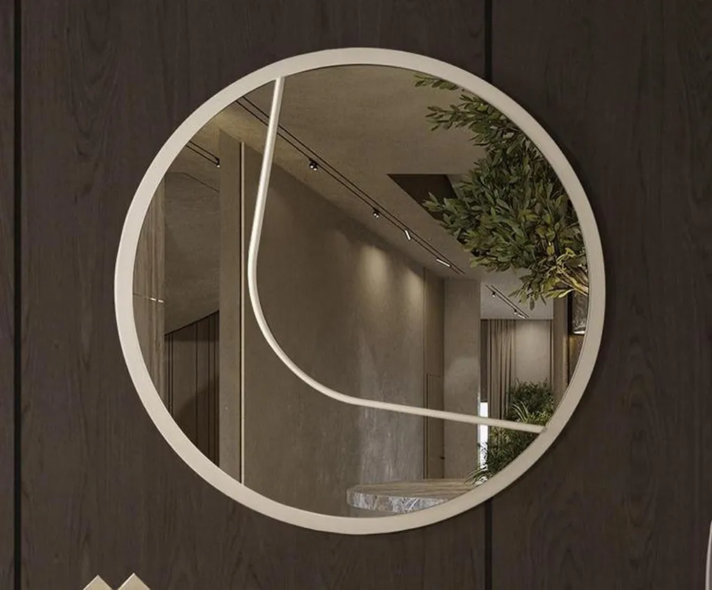 Meuble miroir de salon design moderne pour optimiser la luminosité