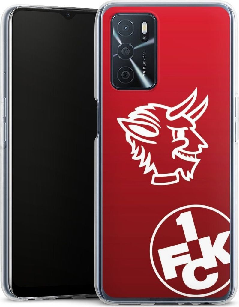 DeinDesign Handyhülle für Oppo A16s Silikon Hülle Case Smartphone Schutzhülle 1. FC Kaiserslautern Offizielles Lizenzprodukt Teufel