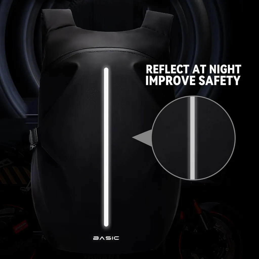Sac à dos moto étanche avec rangement casque et protection PC 15,6"