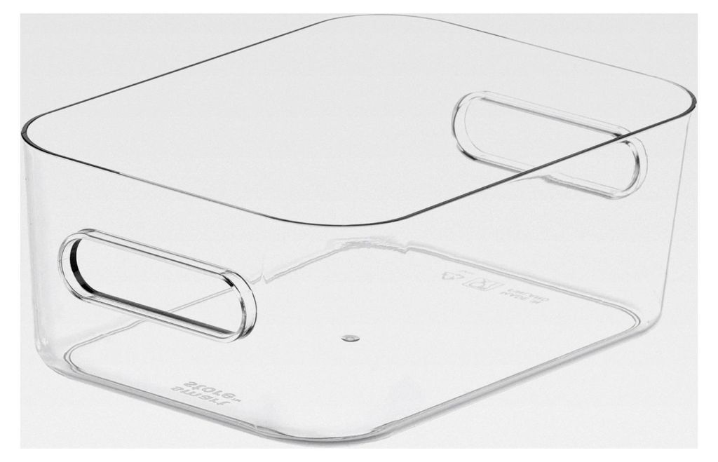 Kompakte Aufbewahrungsbox, transparente Kunststoffbox für Lagerung und Organisation - stapelbar und BPA-frei