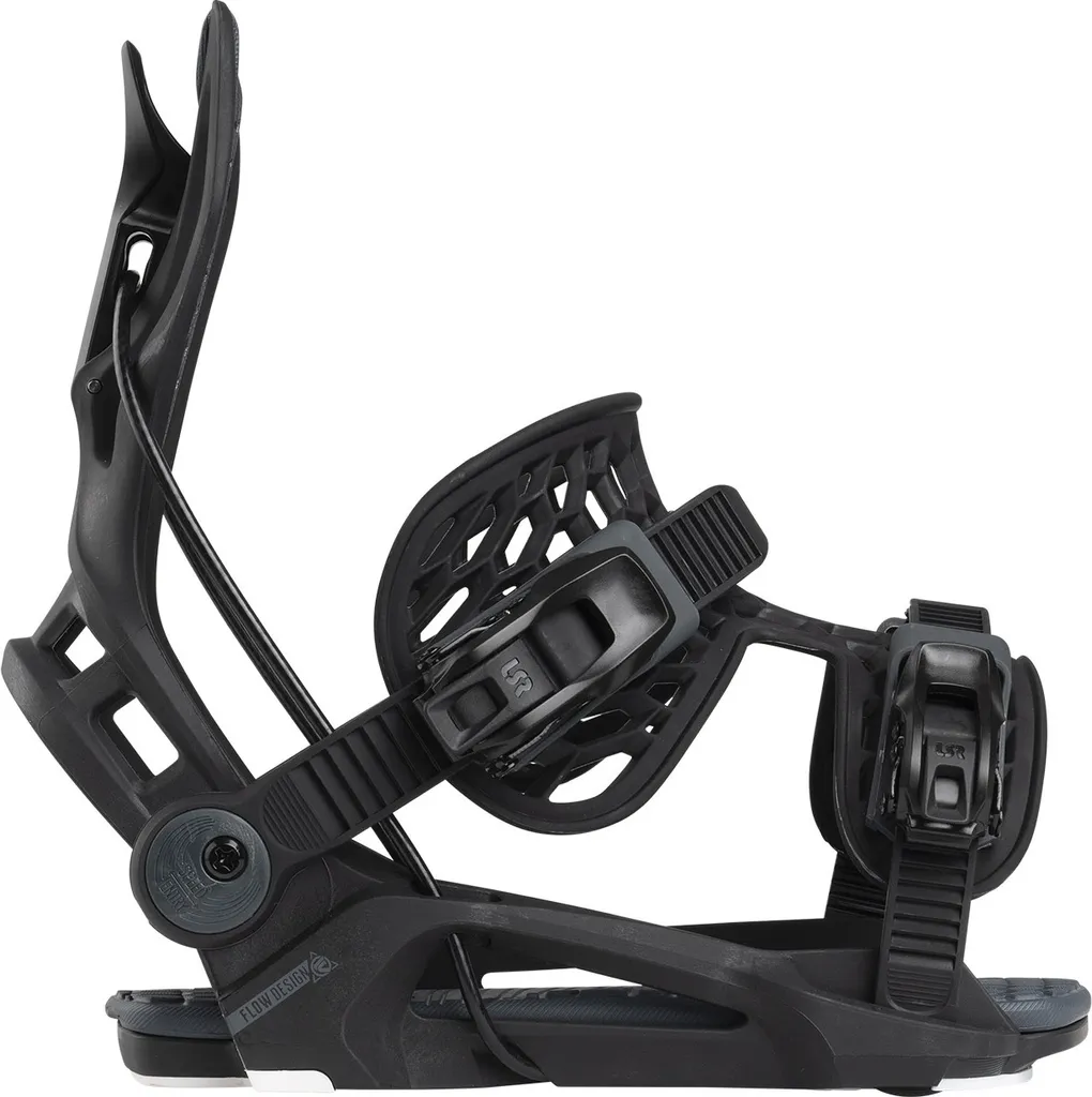 Fixations Snowboard Polyvalentes Flow Fenix Black M pour Pistes et Hors-Piste