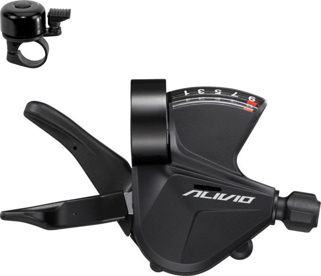 Shimano ALIVIO Schalthebel SL-M3100 9-fach inkl. Fahrradklingel