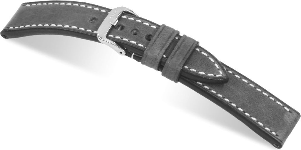 Happel Lederband Tucson 22 mm steingrau