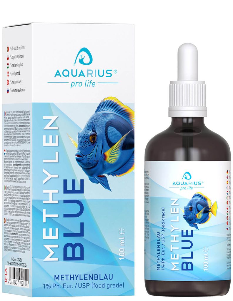 AQUARIUS pro life - MethylenBlau 1% reinst USP (pharma grade) Ph. Eur. 100ml - Methylene Blue Fertiglösung