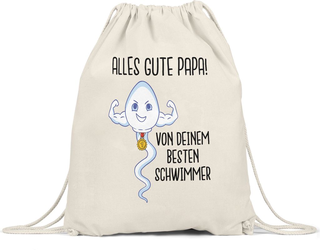 Alles Gute Papa Von Bestem Schwimmer Tasse Vatertagsgeschenk Geburtstag Lustiges Motiv Sohn Geschenkidee Turnbeutel Gymsack