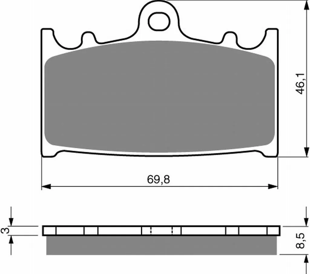 Plaquettes de frein Gold Fren 032 S33 pour conduite sport et route