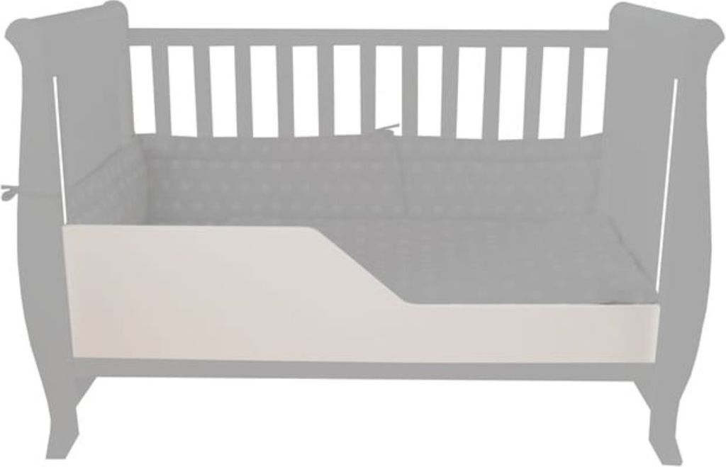 Need Sleep Rausfallschutz für Kinder aus MDF, Bettgitter für babybett, 120 x 28 cm, Bettschutzgitter für Kleinkinder und Babys, weiß