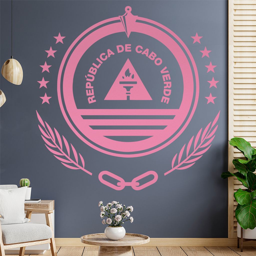 Kap Verde Wappen Wandtattoo Wandaufkleber Wall Sticker - Dekoration, Küche, Wohnzimmer, Schlafzimmer, Badezimmer