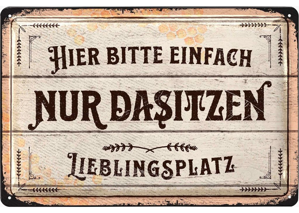 LANOLU Schild Lieblingsplatz Outdoor, LIEBLINGSPLATZ Schild Produktbild 