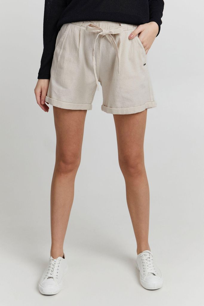 Damen Shorts OXLINA Relaxed-Fit Leinen-Optik weit Produktbild 