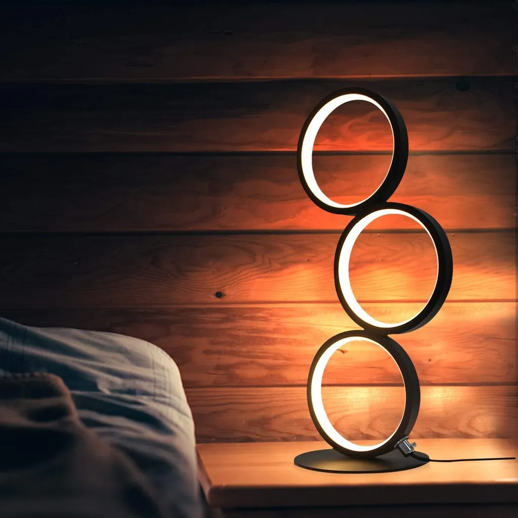 Lampe de Lecture LED pour Chambre - Veilleuse Design Noir avec Variateur