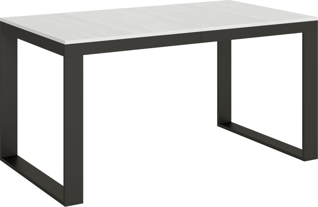 ITAMOBY - Ausziehtisch 160/420x90 cm Tecno Evolution Esche weiß Gestell und Füße Anthrazit