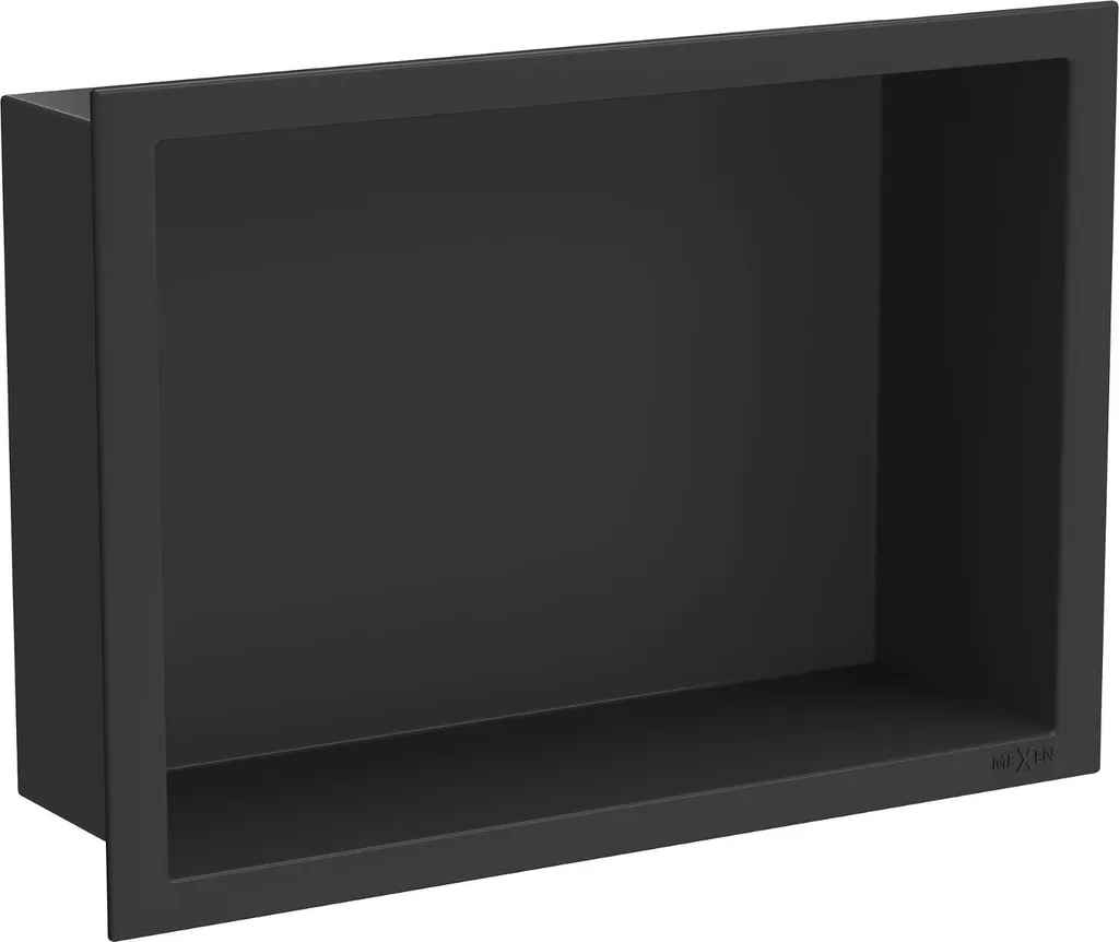 Fini le Désordre : Niche de Douche Encastrée Noire Mexen 30x20 cm Inox