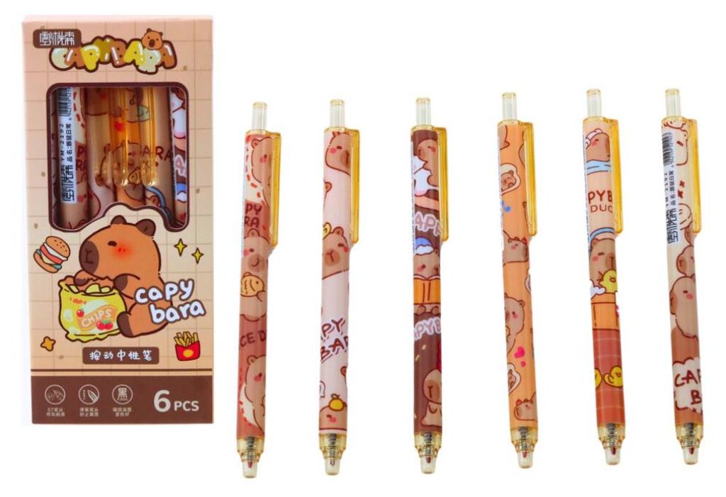 Leantoys Capybara Stifteset 6-teilig blaue Tinte