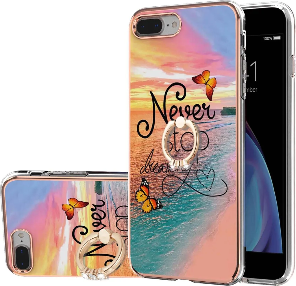Cover Professionale iPhone 8 Plus Gold Ring | Silicone TPU Business