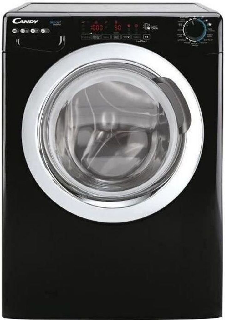 CANDY CSS1410TWMCBE/FR Bullauge-Waschmaschine – 10 kg – Induktion – Dampf – 1400 U/min – – schnelle Programme – Schwarz