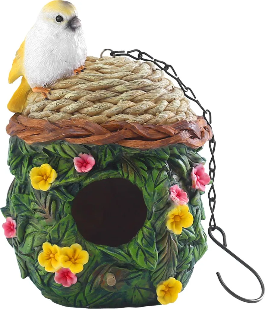 Nid extérieur pour petits oiseaux - Boîte à oiseaux suspendue décorative