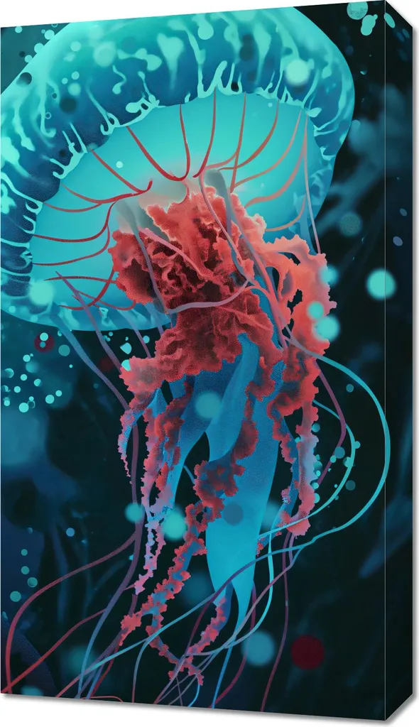 Quadro Astratto Medusa 40x70 | Danza con le acque Arte da Parete