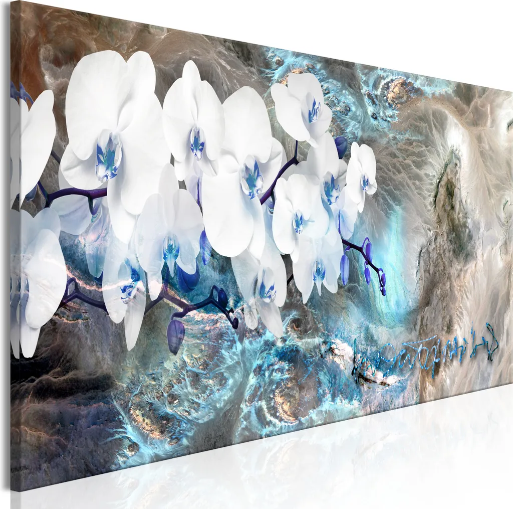 Tableau moderne b-A-0734-b-a Orchidée 150x50 cm Impression sur toile