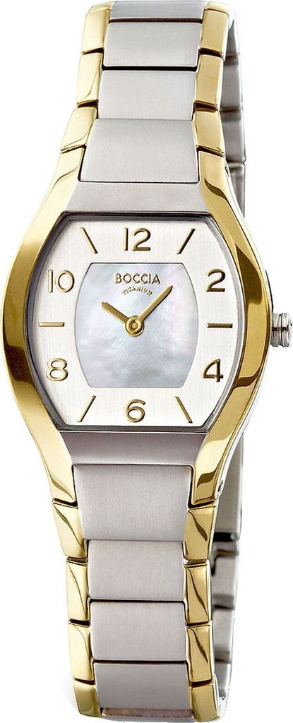 Boccia Uhr - Damenuhr Reintitan bicolor mit Titanband - 3174-02