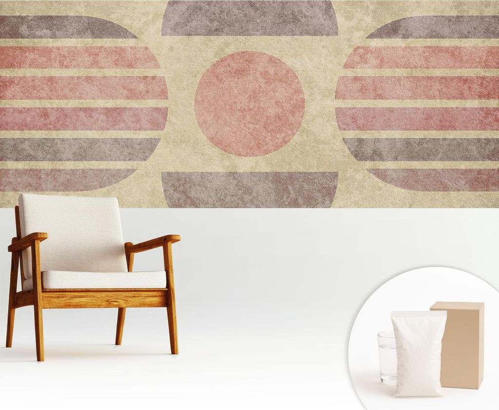 Fototapete - 250x104 cm - Tapete - Wandtapete - Wandbilder - Dekofolie - Tapete Folie - Wand - Dekoration - Wohnzimmer - Geometrische Formen