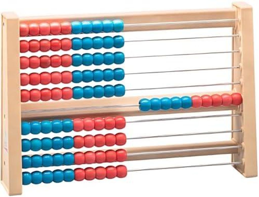 Aktiver Lern-Rechenschieber aus robustem RE-Wood -Design für mehr Spaß in jeder Mathe-Rechenstunde - Spielend Rechnen Lernen bis 100-25 x 5 x 17...