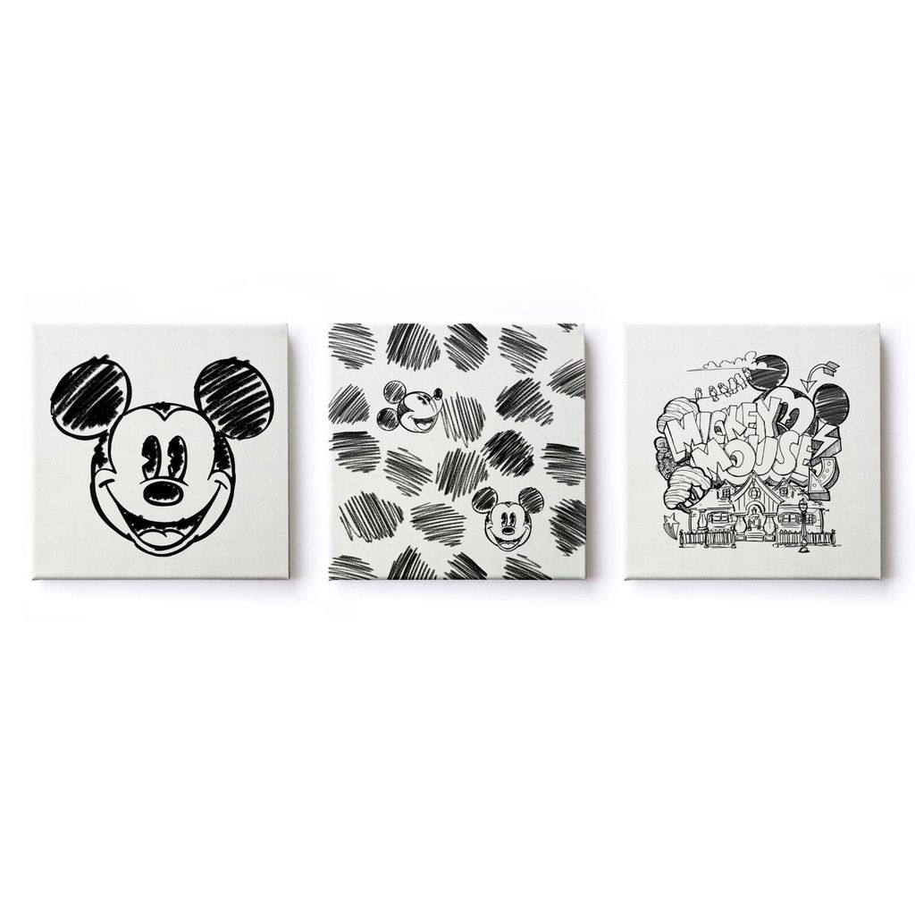 3er-Set Mouse Mickey Disney - - Leinwand