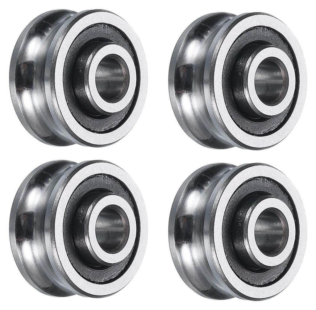 4 Stš¹ck Kugellager SG15 U-Nut-Fš¹hrungslager 5x17x8mm U-Nut-Rollenrad (GCr15) Chromstahl-Lager fš¹r Umlenkrollen