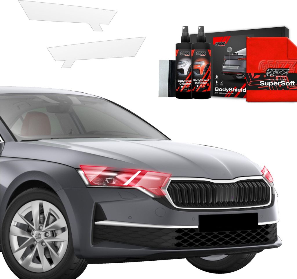 2in1 Schutzfolie Grizz Protector für Scheinwerfer - Skoda Octavia 4 Hatchback (2024-2025)