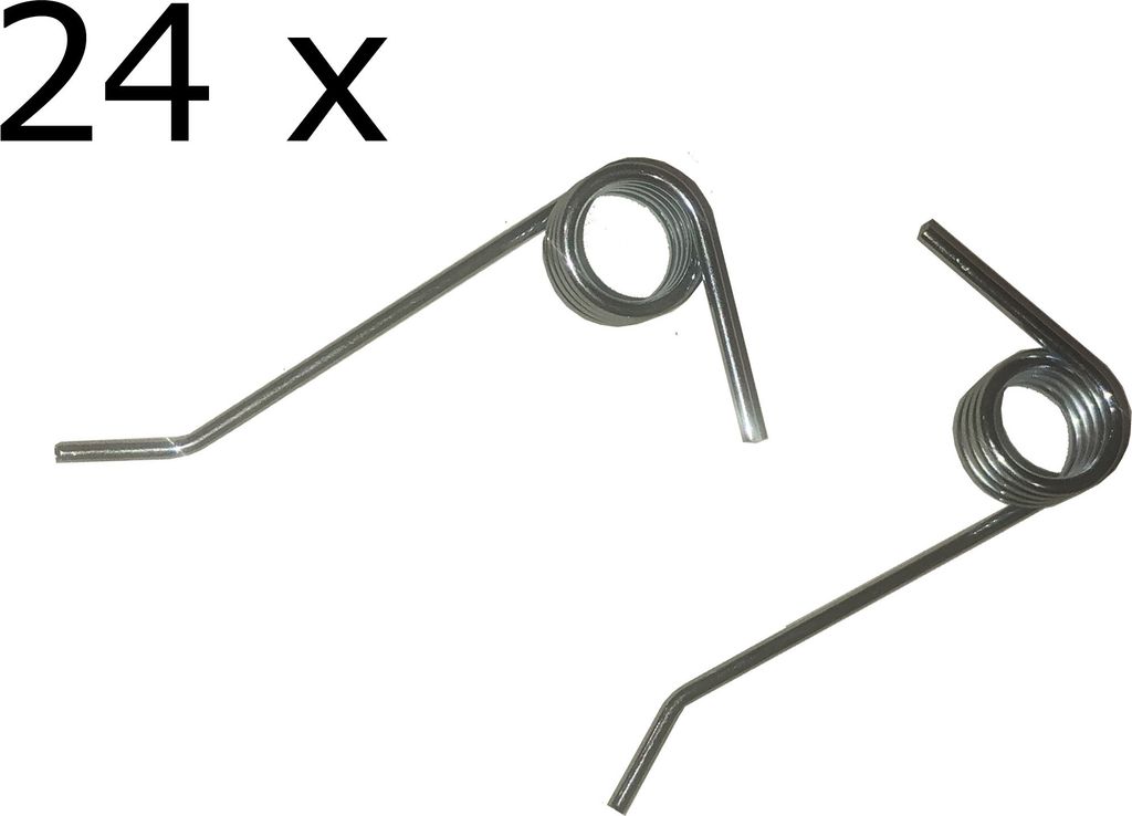 Two metal springs are shown against a white background.