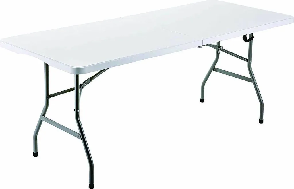 Table Pliante Portable 152 cm Gain de Place pour Terrasse et Camping