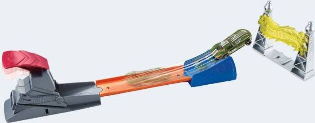 Hot Wheels Classic Stunt Set 1 – Mit Orangener Strecke, Auto & Launcher Für Coole Sprünge