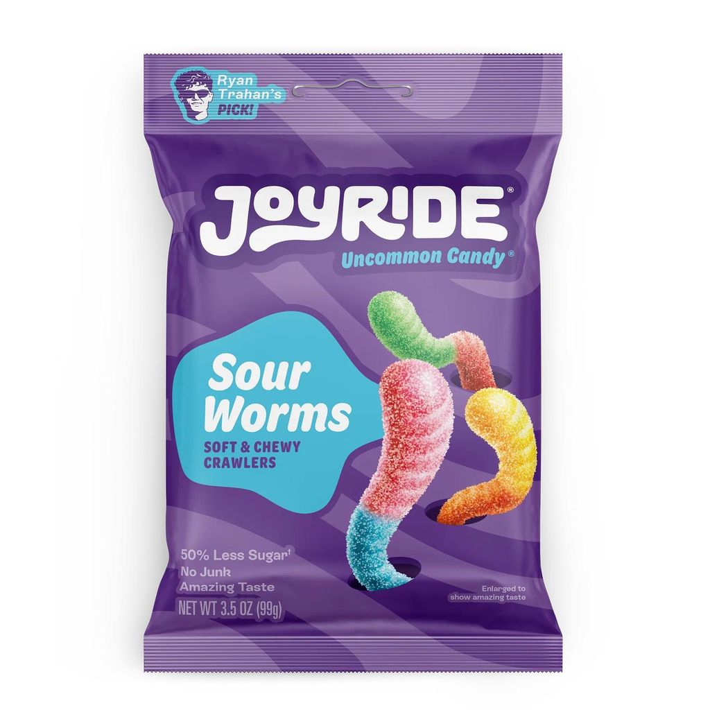 Joyride Low Sugar Sour Worm Crawlers Süßigkeiten 3,5 oz (99g)