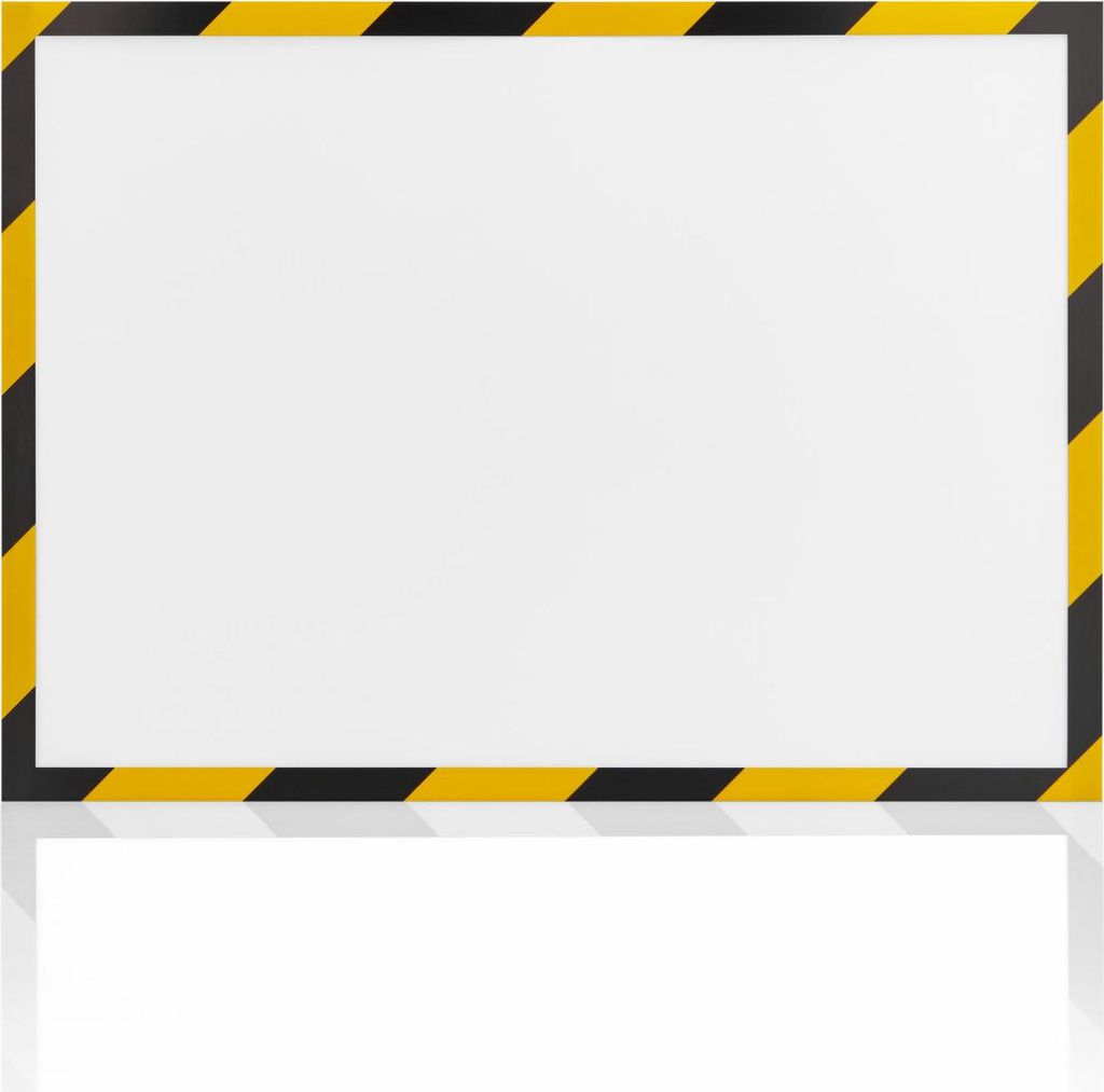 magnetofix SAFETY Magnetrahmen signalgelb / schwarz A4, 5 St.