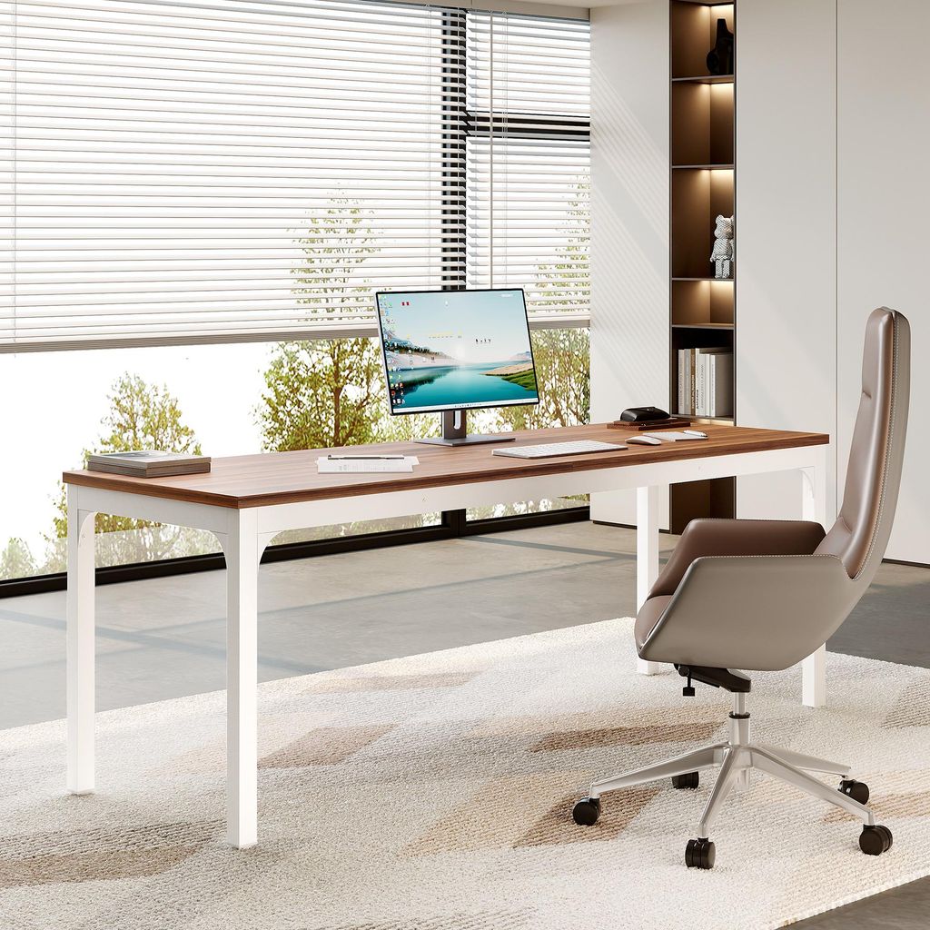 Schreibtisch, 200 cm Computertisch für 2 Personen, PC-Arbeitstisch, Konferenztisch, große Businesstische, Tische, für das Homeoffice
