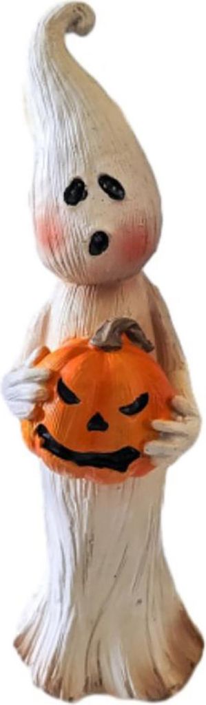 Geisterfigur, Geisterornament aus Kunstharz mit Kürbis, Geisterskulptur für den Schreibtisch, für Halloween-Partys, Tischdekoration, Kaminsims, ...