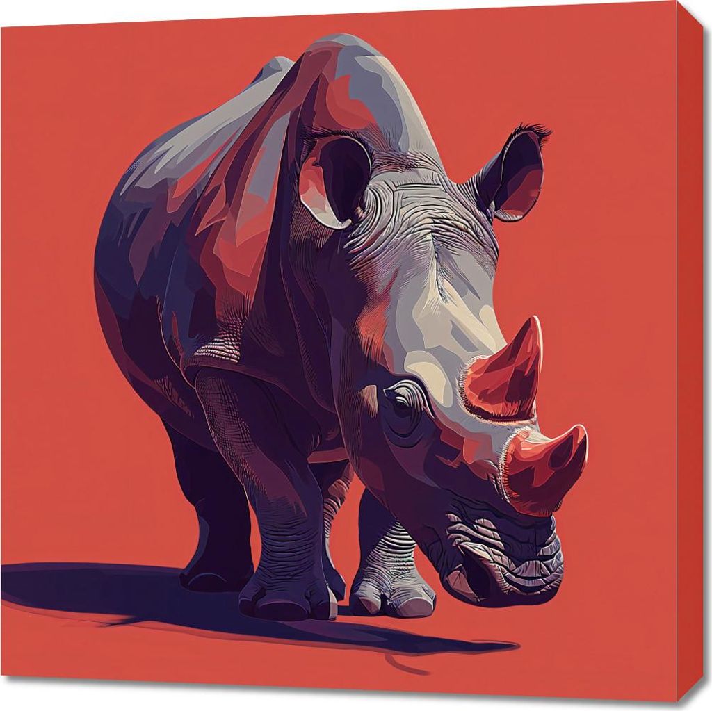 Bild 70x70cm Marschierender Riese