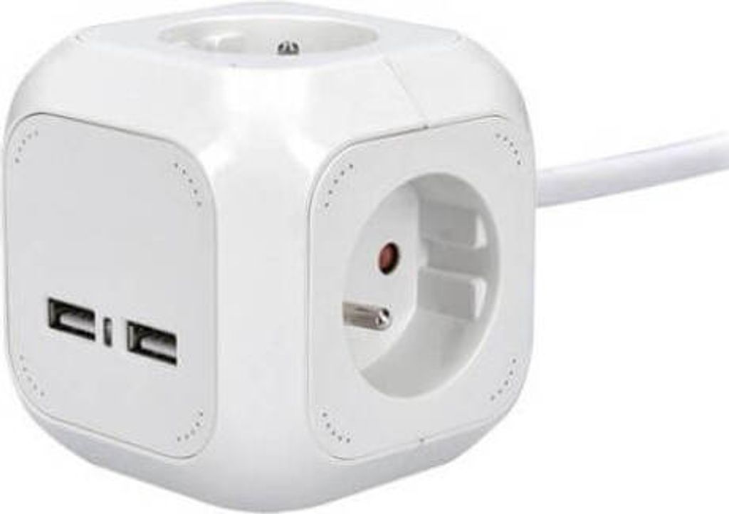 Solight PP145USB, 2 m, Vnútorný, Typ E, Typ E, Uhlové, IP20 Obrázok produktu 