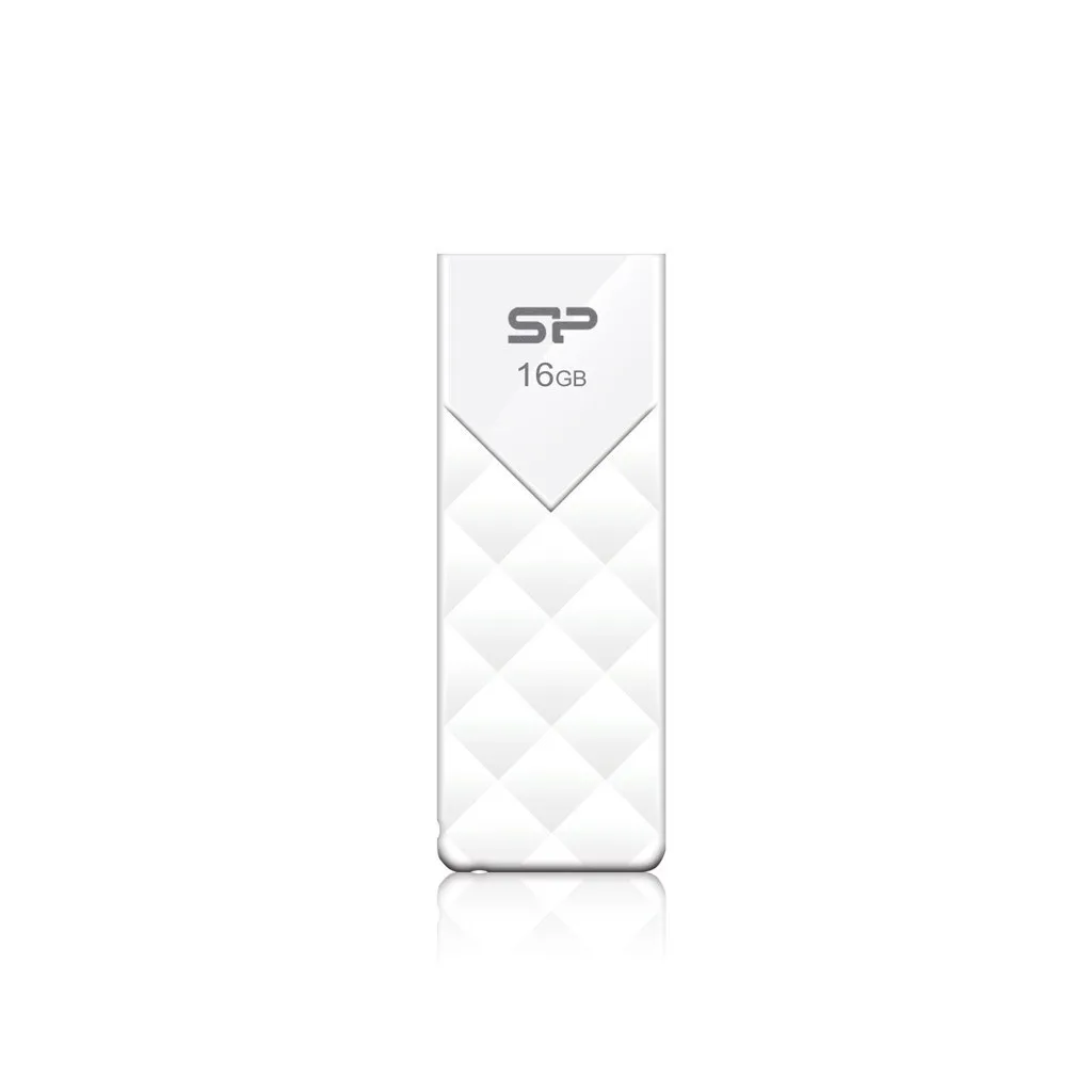 Clé USB Ultima U03 16 Go Blanc avec Design Diamant et Témoin LED Actif