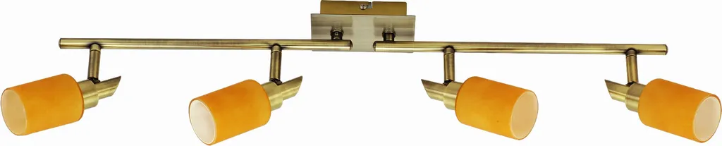 Plafonnier 4 lumières G9 TUKAN structure métal orientable noir et or