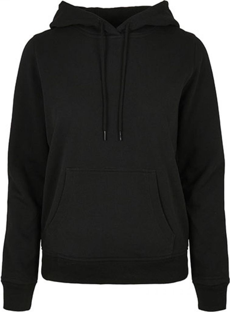 Build Your Brand Basic BB007 | LadiesŽ Basic Hoody Regular Fit Kängurutasche - Farbe: Black - Größe: 3XL