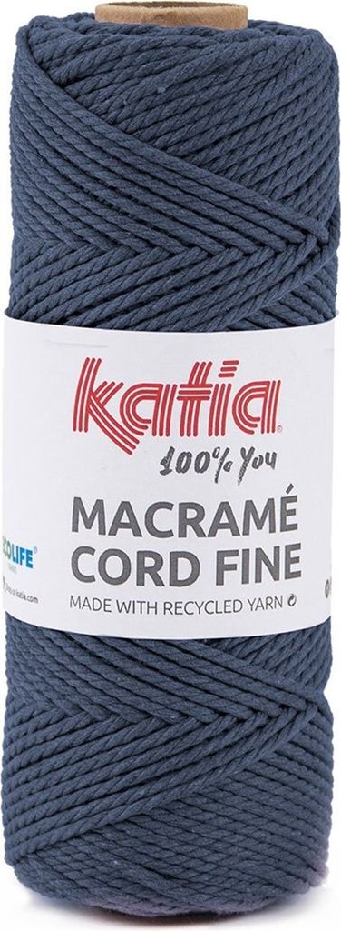 Katia MACRAMÉ CORD FINE FB 203, 50% Recycelte Baumwolle - 50% Recyceltes Polyester