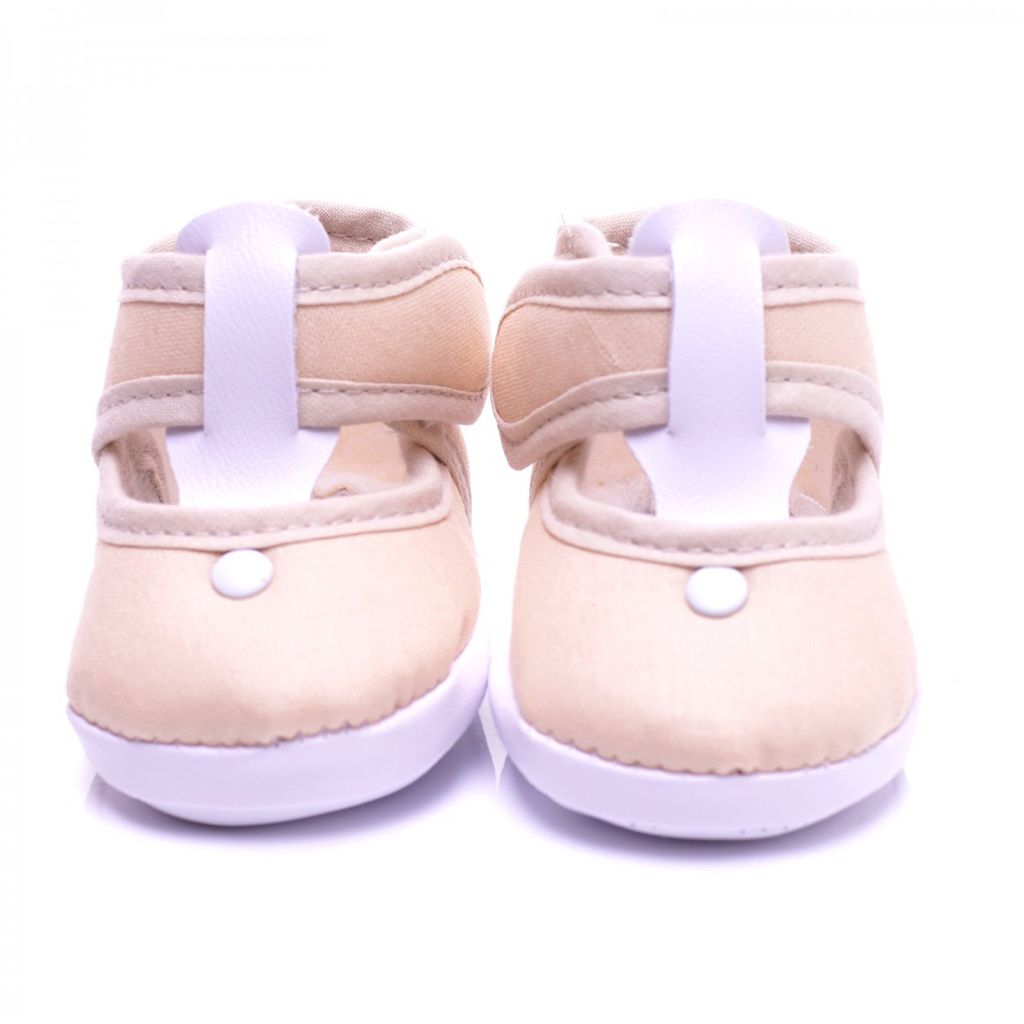 Toma Baby Krabbel Schuhe mit Klettverschluss Beige 9cm / EU16