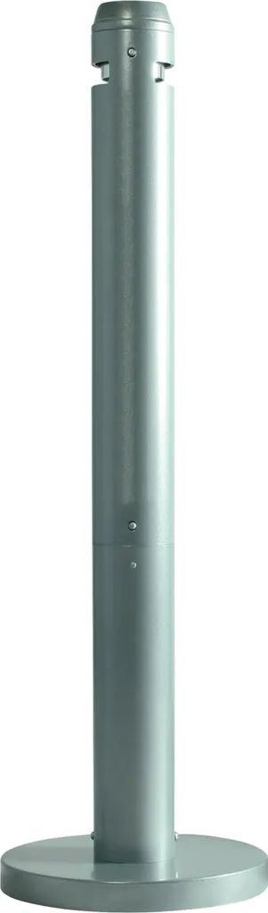 Rubbermaid Smokers' Pole Cendrier sur Pied Rond en Aluminium Argenté