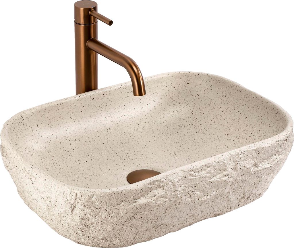 Umywalka Nablatowa Rea Bianka  Beige Zdjęcie produktu 