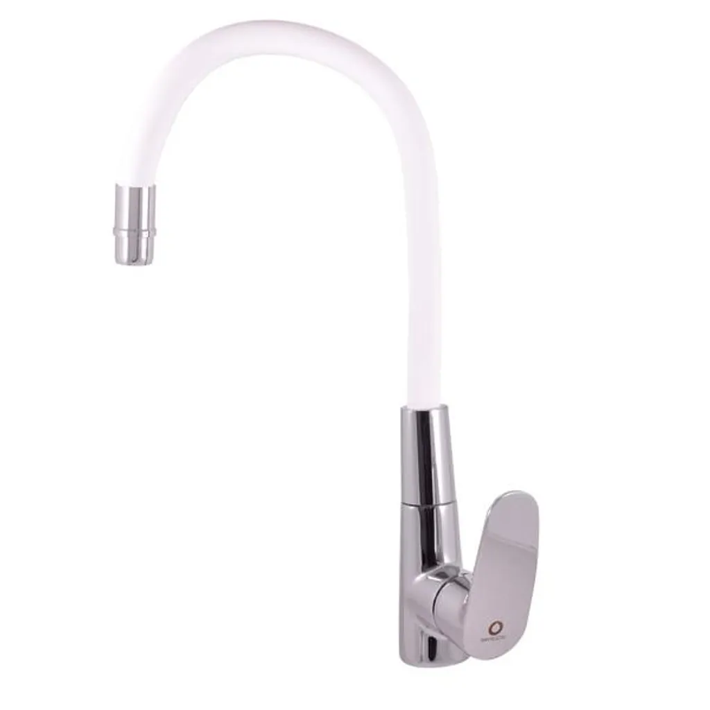 Rubinetto Cucina Flessibile Bianco AMUR AM719.5/10B | Design Cromo