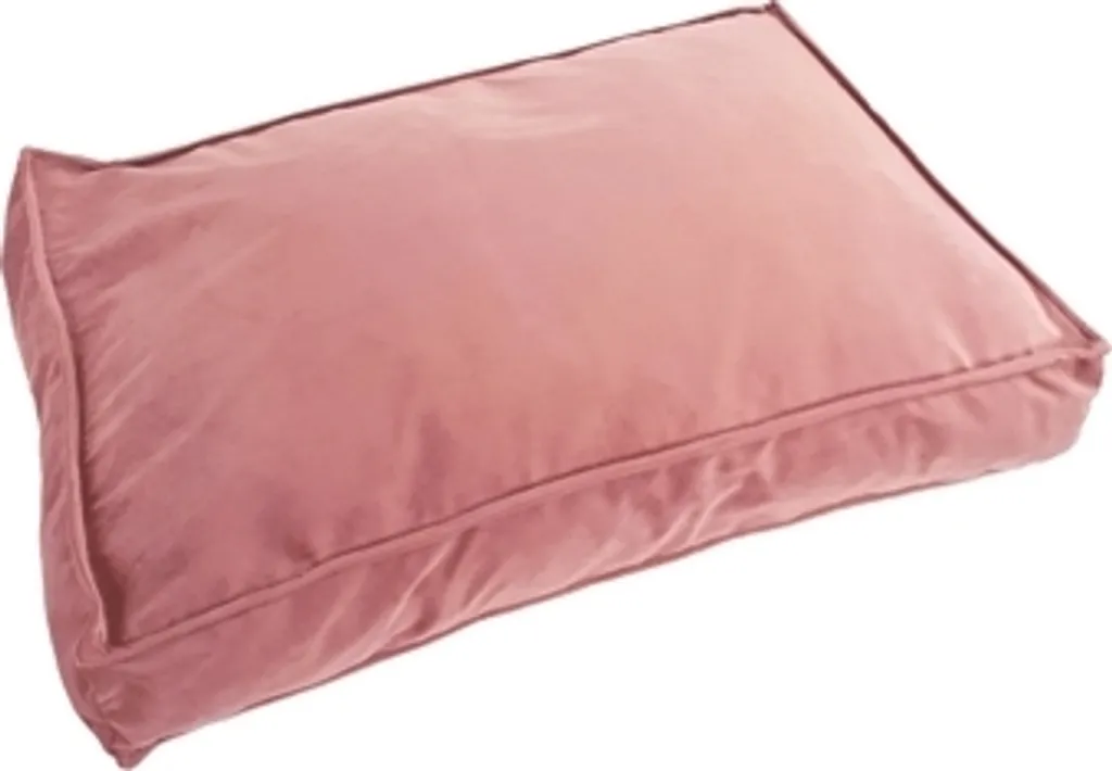 Madison Friends Coussin Chien Lounge en Velours Rose - Confort Premium